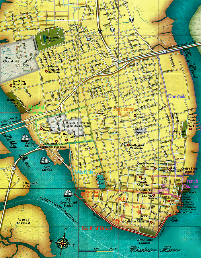 Historical Map of Downtown Charleston