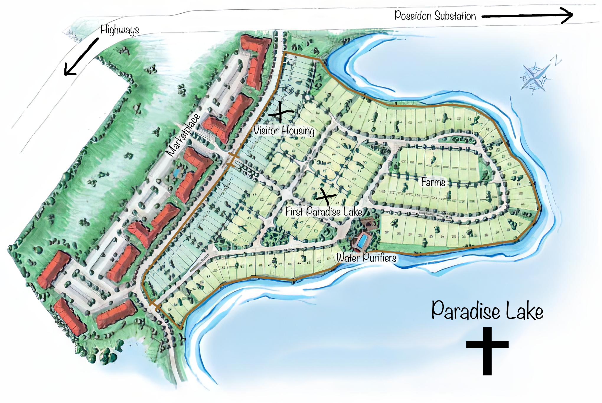 Paradise Lake Map